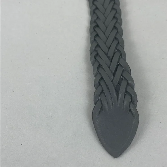 Vintage Belt Braided Leather Gray - Picture 6 of 10